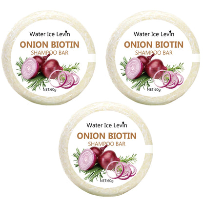 Onion & Biotin Shampoo Bar - 60g, Suitable for All Hair Types