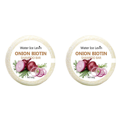 Onion & Biotin Shampoo Bar - 60g, Suitable for All Hair Types