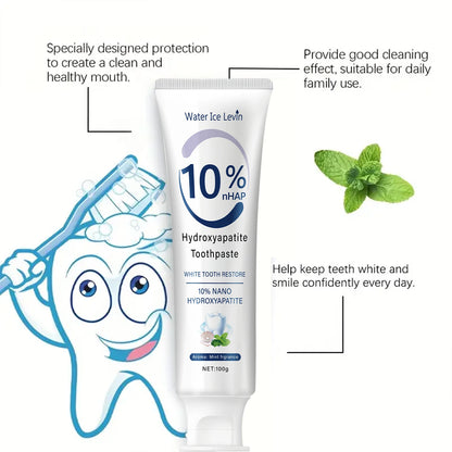 10% Nano Hydroxyapatite Toothpaste Restores White Teeth