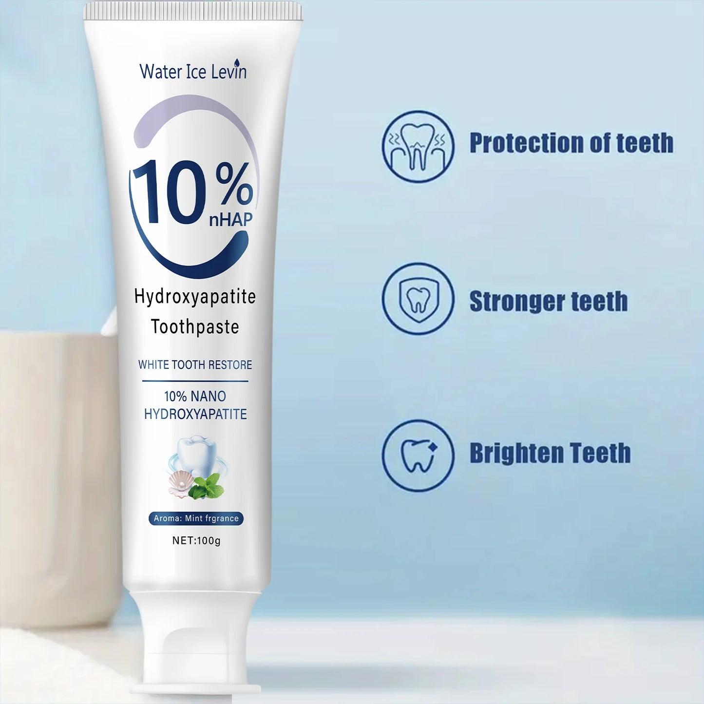 10% Nano Hydroxyapatite Toothpaste Restores White Teeth