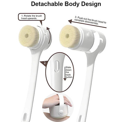 NEW Electric Shower Body Cleaning Brush 5 Heads Spinning
