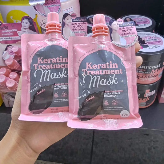 Thai JOJI Bamboo Charcoal Keratin Hair Mask, Repairs