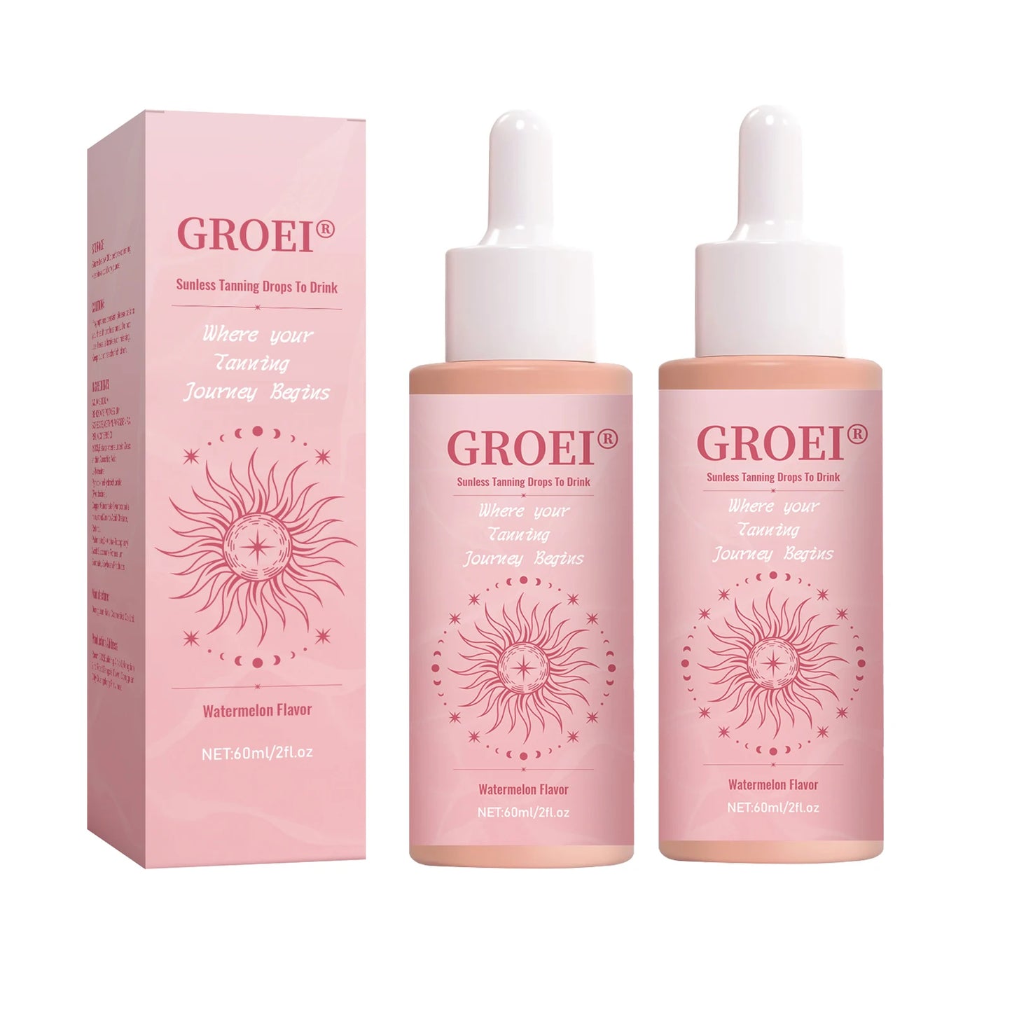 2PCS Self Tanning Drops Enhance Skin Melanin Liquid