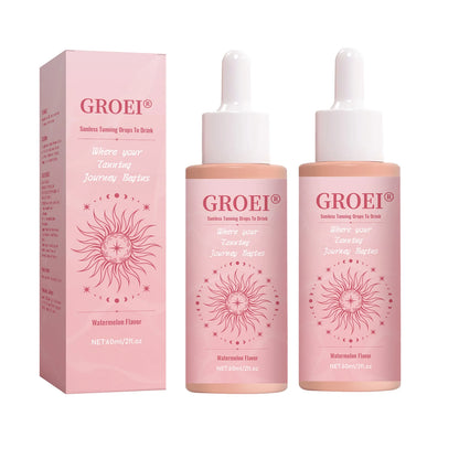 2PCS Self Tanning Drops Enhance Skin Melanin Liquid
