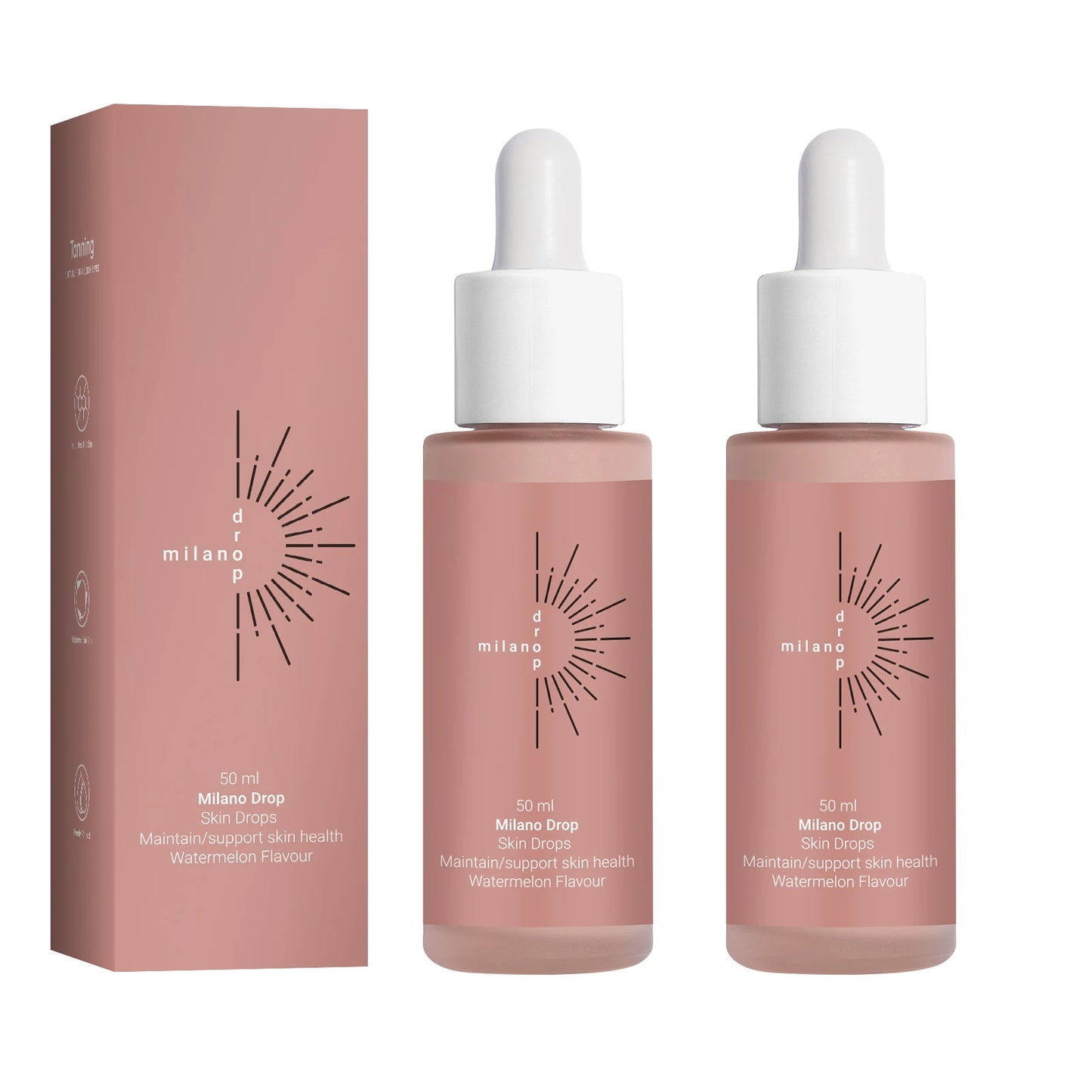 2PCS Self Tanning Drops Enhance Skin Melanin Liquid