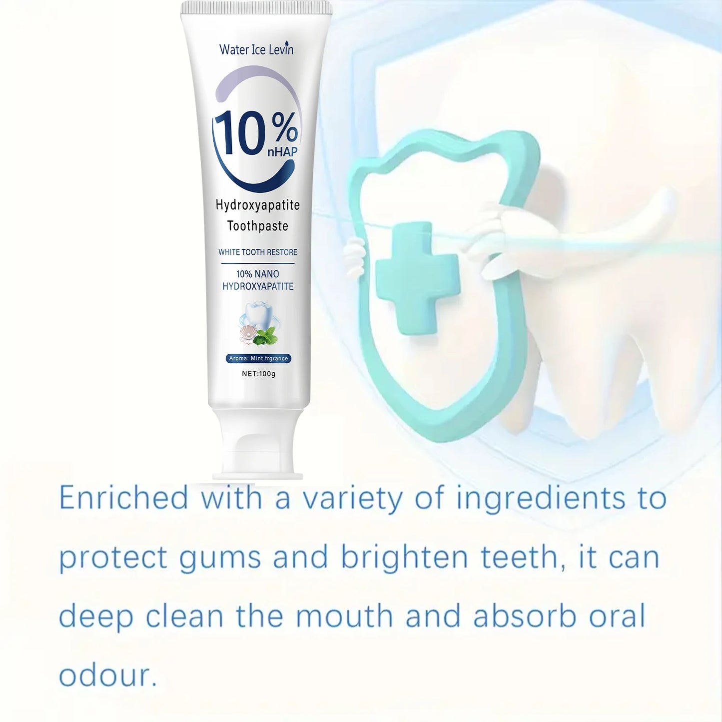 10% Nano Hydroxyapatite Toothpaste Restores White Teeth