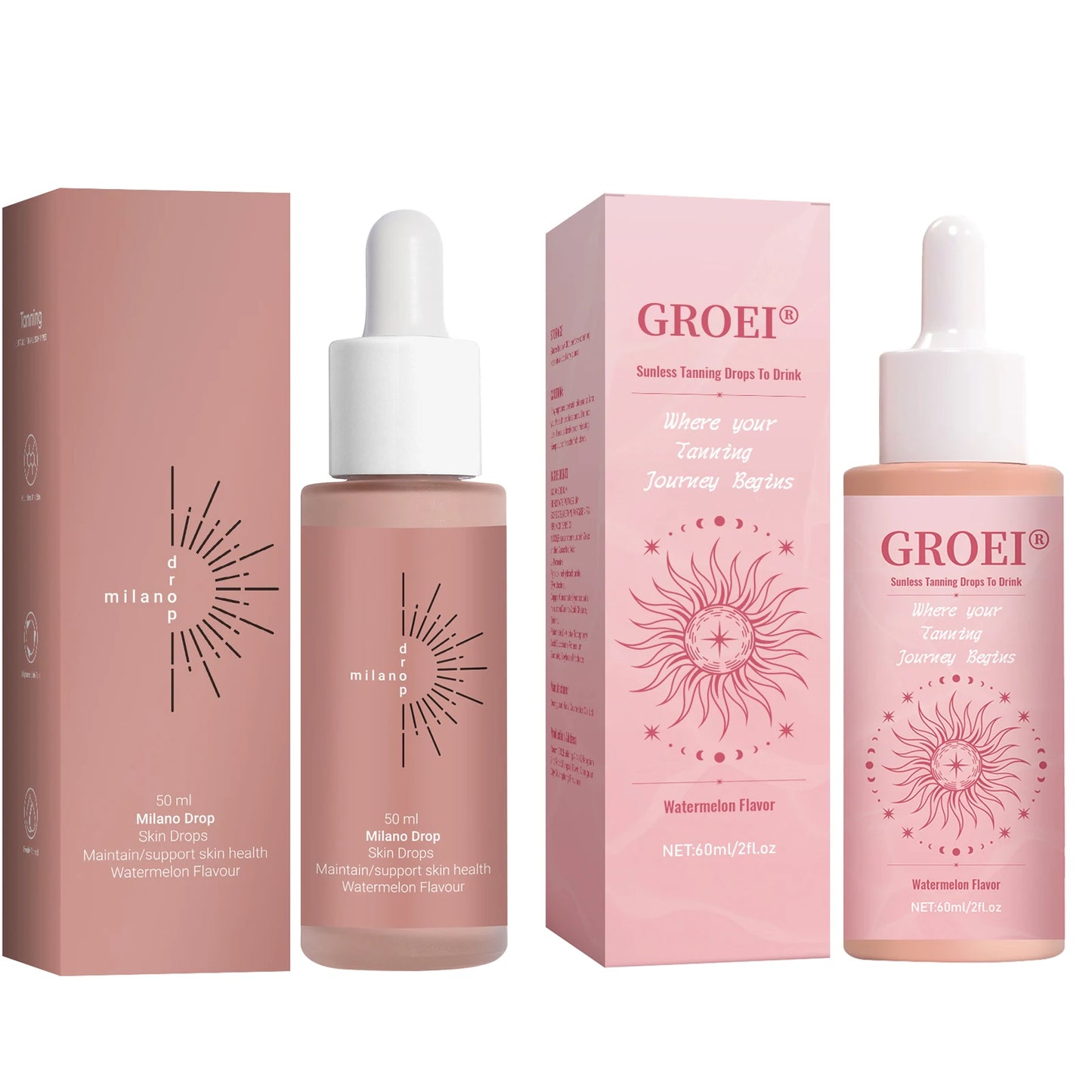 2PCS Self Tanning Drops Enhance Skin Melanin Liquid
