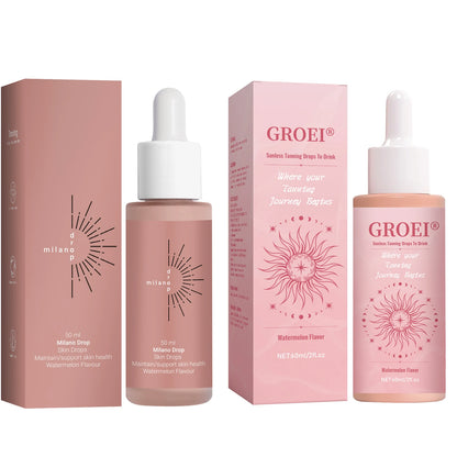 2PCS Self Tanning Drops Enhance Skin Melanin Liquid