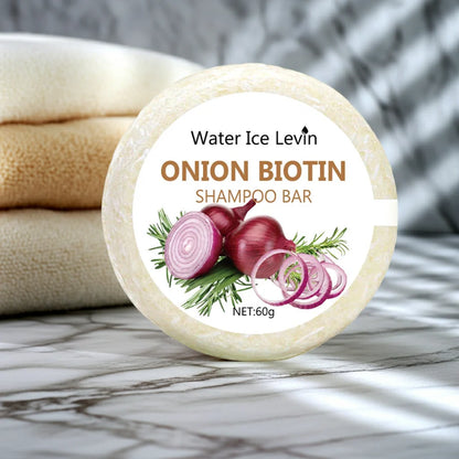 Onion & Biotin Shampoo Bar - 60g, Suitable for All Hair Types